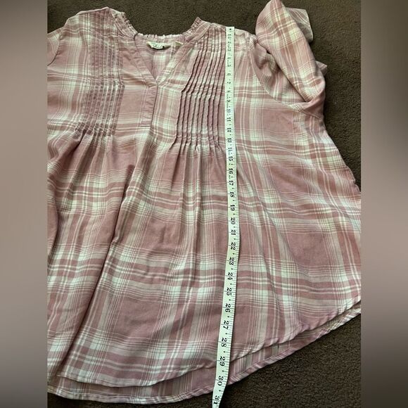 Caffe Marrakech Pink Plaid Blouse - Picture 8 of 8